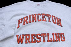 画像3: 90s USA製 PRINCETON WRESTLING 両面プリント スウェット 杢ライトグレー XXL★特大 (3)