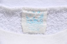 画像4: 80s USA製 PURDUE ロゴ 両面&袖プリント スウェット 白 XL (4)