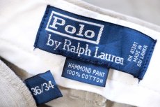 画像6: 00s ポロ ラルフローレン HAMMOND PANT ツータック コットン チノパン グレーベージュ W36 L34★348 (6)