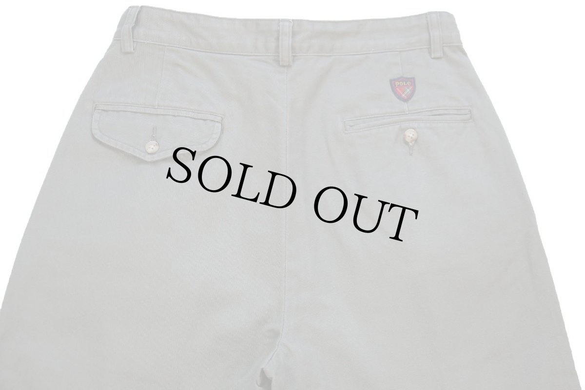 画像5: 90s POLO GOLF ラルフローレン CLASSIC GOLF PANT ツータック コットン チノパン グレー W30 L32 (5)