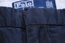 画像7: 90s ポロ ラルフローレン ツータック スラックス コットンパンツ 紺 フェード W33 L30★347 (7)