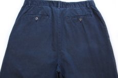 画像5: 90s ポロ ラルフローレン ツータック スラックス コットンパンツ 紺 フェード W33 L30★347 (5)
