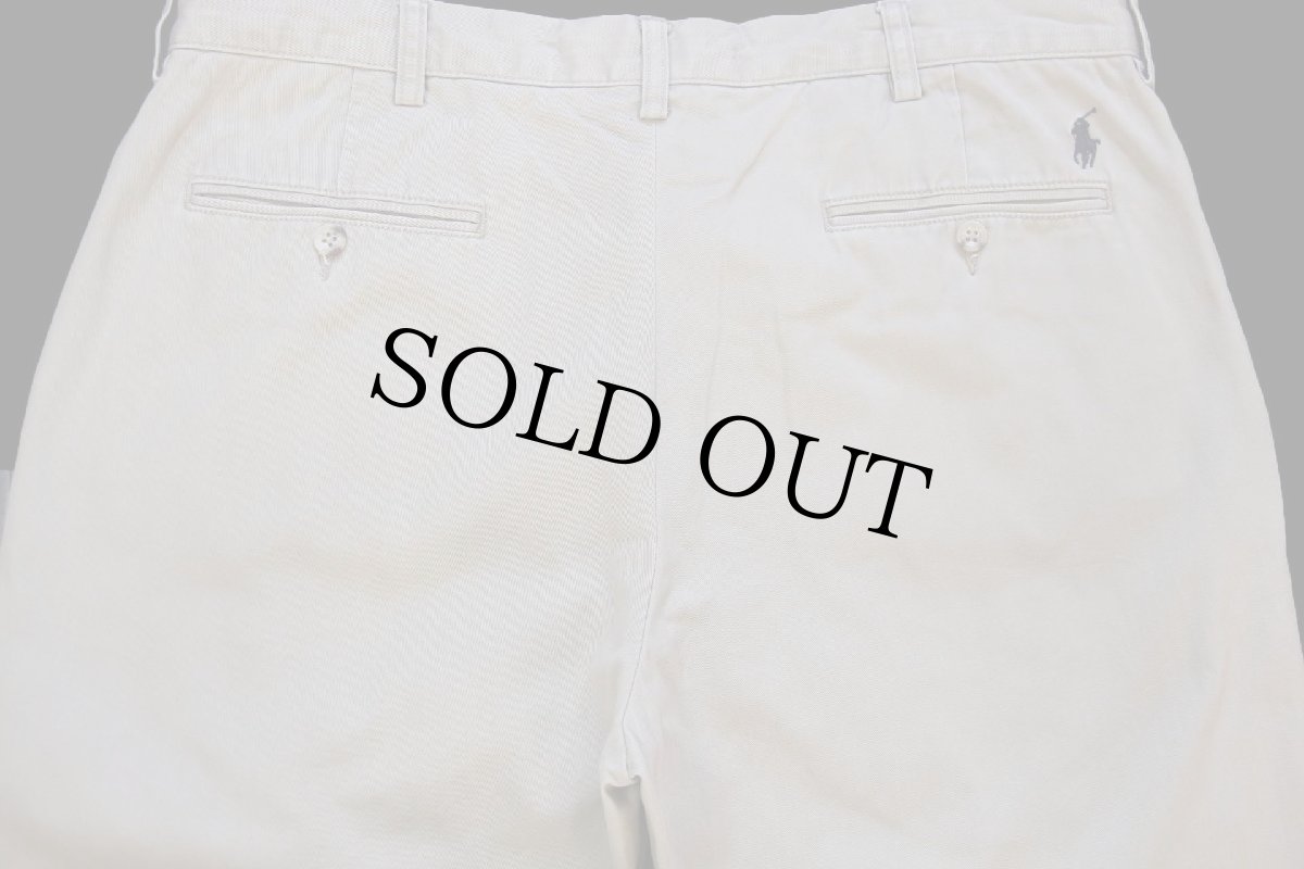 画像5: 00s ポロ ラルフローレン PRESTON PANT コットン チノパン グレーベージュ W35 L30★339 (5)