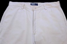 画像4: 90s メキシコ製 ポロ ラルフローレン PHILIP PANT コットン チノパン アイボリー W34 L32★342 (4)