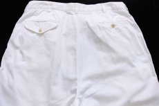画像5: 90s ポロ ラルフローレン ツータック コットンパンツ 白 W34 L34 (5)