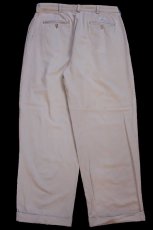 画像3: 90s ポロ ラルフローレン ANDREW PANT ツータック コットン チノパン ベージュ W36★344 (3)