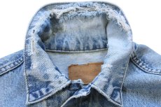 画像6: 80s USA製 Levi'sリーバイス 70506 ダメージ デニムジャケット 4ポケット 44 (6)