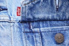 画像6: 80s USA製 Levi'sリーバイス 70506 カットオフ デニムジャケット 4ポケット ボロ 44R (6)
