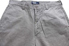 画像4: 90s メキシコ製 ポロ ラルフローレン PHILIP PANT コットン チノパン グレー W34 L30★332 (4)