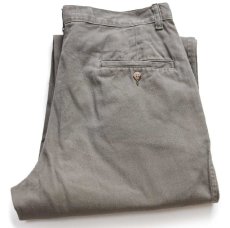 画像1: 90s USA製 ポロ ラルフローレン ツータック コットンツイルパンツ グレー W32★333 (1)