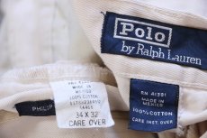 画像6: 90s メキシコ製 ポロ ラルフローレン PHILIP PANT コットン チノパン アイボリー W34 L32★342 (6)