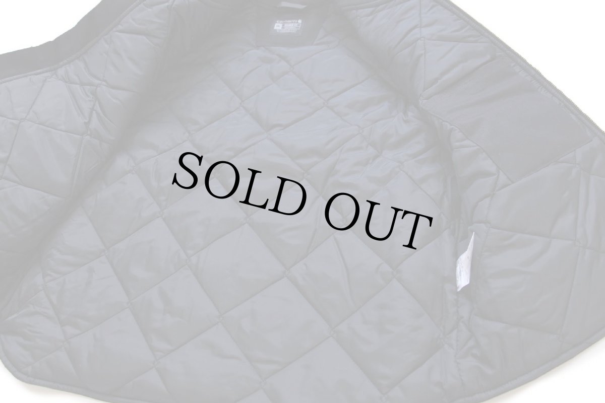 画像5: 新品★carharttカーハート V01 FIRM DUCK INSULATED RIB COLLAR VEST RELAXED FIT キルティングライナー ダックベスト 黒 2XL★特大 (5)