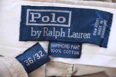 画像6: 90s ポロ ラルフローレン HAMMOND PANT ツータック コットンパンツ カーキ W36★349 (6)