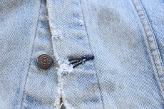 画像8: 80s USA製 Levi'sリーバイス 70506 カットオフ デニムジャケット 4ポケット ボロ 44R (8)