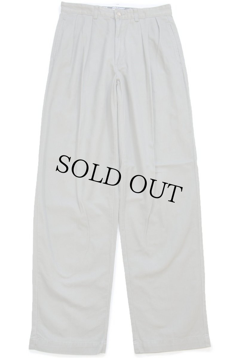 画像2: 90s POLO GOLF ラルフローレン CLASSIC GOLF PANT ツータック コットン チノパン グレー W30 L32 (2)