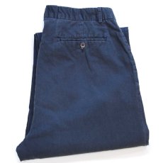 画像1: 90s ポロ ラルフローレン ツータック スラックス コットンパンツ 紺 フェード W33 L30★347 (1)