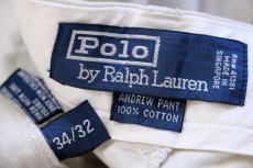 画像6: 90s ポロ ラルフローレン ANDREW PANT ツータック コットンパンツ ライトベージュ W34 L32★351 (6)