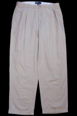 画像2: 90s ポロ ラルフローレン HAMMOND PANT ツータック コットンパンツ カーキ W36★349 (2)