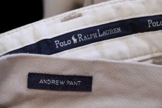画像7: 90s ポロ ラルフローレン ANDREW PANT ツータック コットン チノパン ベージュ W36★344 (7)