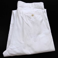画像1: 90s ポロ ラルフローレン ツータック コットンパンツ 白 W34 L34 (1)