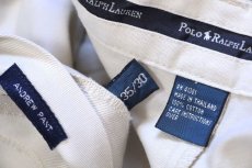 画像6: 90s ポロ ラルフローレン ANDREW PANT ツータック コットン チノパン ライトベージュ W35 L30★341 (6)