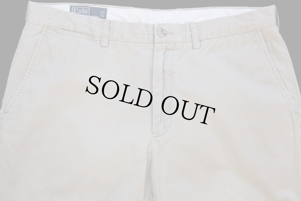 画像4: 00s ポロ ラルフローレン PRESTON PANT コットン チノパン グレーベージュ W35 L30★339 (4)