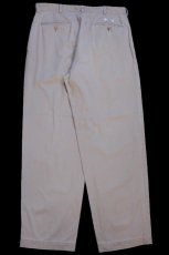 画像3: 90s ポロ ラルフローレン ANDREW PANT ツータック コットン チノパン ベージュ W35 L30★340 (3)