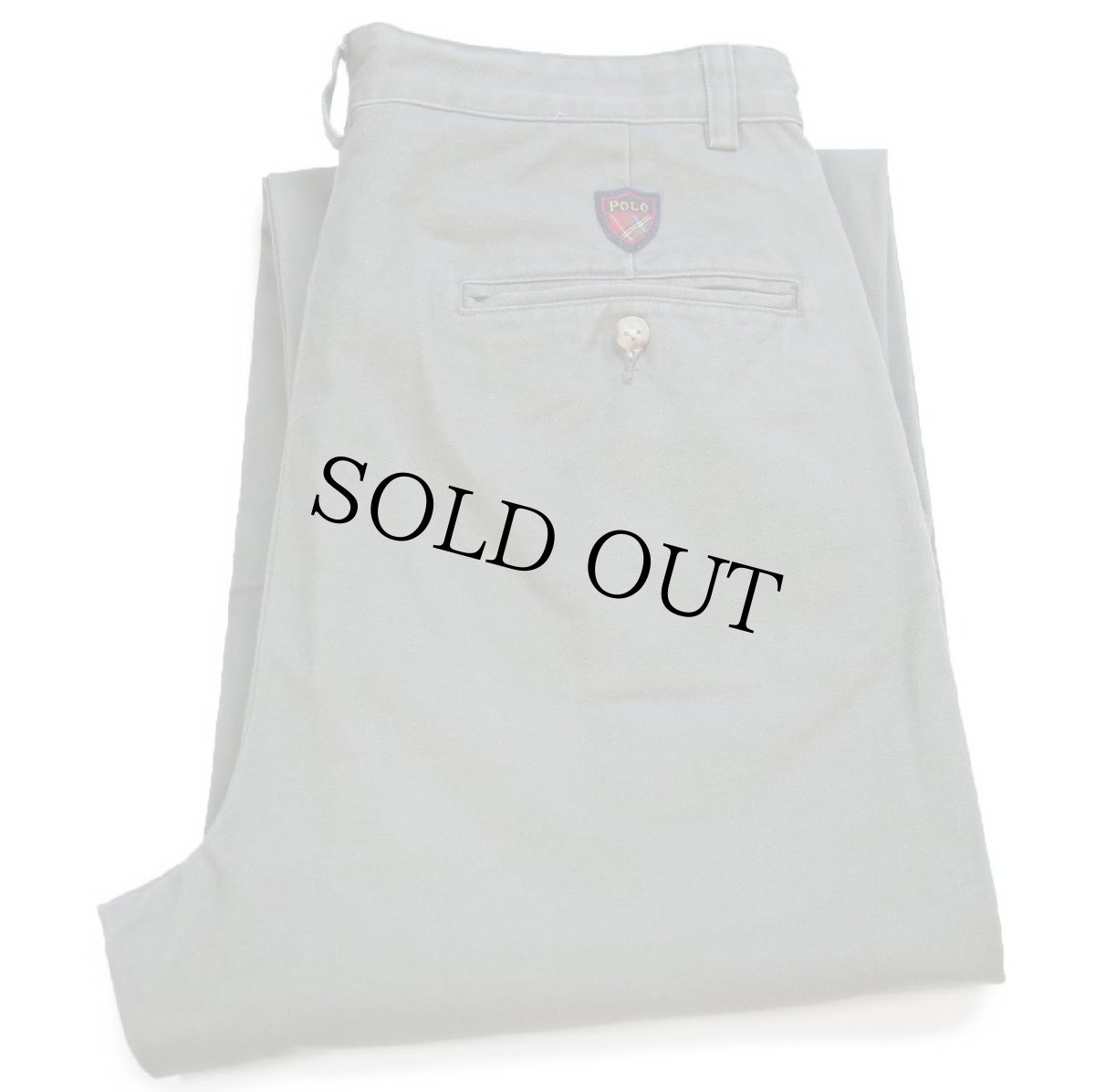 画像1: 90s POLO GOLF ラルフローレン CLASSIC GOLF PANT ツータック コットン チノパン グレー W30 L32 (1)