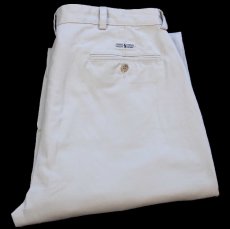 画像1: 90s ポロ ラルフローレン ANDREW PANT ツータック コットン チノパン ライトベージュ W35 L30★341 (1)