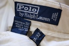画像6: 90s ポロ ラルフローレン スラックス コットンパンツ アイボリー W34★353 (6)