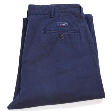画像1: 90s メキシコ製 ポロ ラルフローレン ANDREW PANT ツータック コットン チノパン 紺 W34 L34★338 (1)