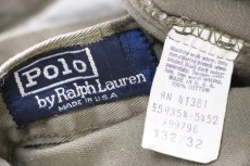 画像6: 90s USA製 ポロ ラルフローレン ツータック コットンツイルパンツ グレー W32★333 (6)