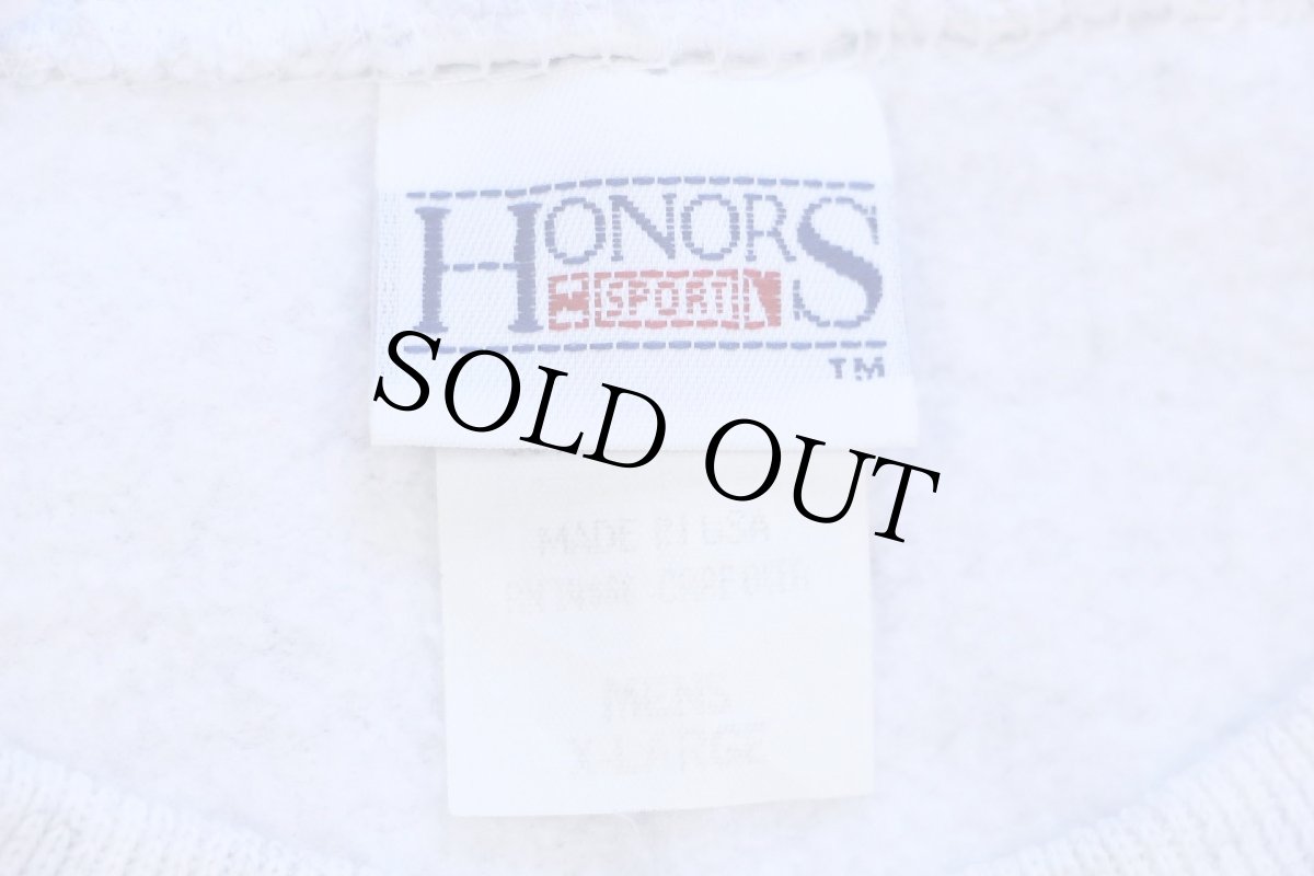 画像4: 90s USA製 HONORS 無地 半袖スウェット 杢ライトグレー XL★ブランク (4)