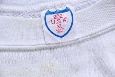 画像4: 80s USA製 Don't Worry, BE HAPPY! ミッキー マウス 半袖スウェット 白 XL (4)