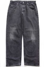 画像2: 00s メキシコ製 Wranglerラングラー リペア ブラック デニムパンツ W36 L30★SDP4408 (2)