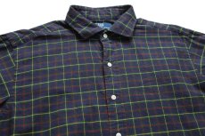 画像3: 00s ポロ ラルフローレン ESTATE SPORT タータンチェック ワイドカラー コットンシャツ L (3)