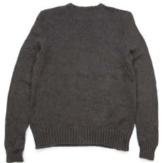 画像2: 00s ポロ ラルフローレン ワンポイント コットン×リネンニット セーター オリーブドラブ ミックス L (2)