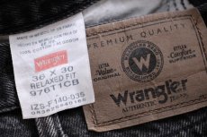 画像5: 00s メキシコ製 Wranglerラングラー リペア ブラック デニムパンツ W36 L30★SDP4408 (5)