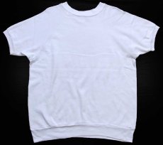 画像2: 80s USA製 Don't Worry, BE HAPPY! ミッキー マウス 半袖スウェット 白 XL (2)