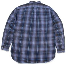 画像2: 00s ラルフローレン MCMEEL タータンチェック マチ付き 三点留め ボタンダウン コットンシャツ L★インド綿 (2)