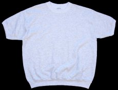 画像1: 90s USA製 HONORS 無地 半袖スウェット 杢ライトグレー XL★ブランク (1)