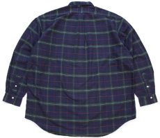 画像2: 90s ラルフローレン ロゴ刺繍 タータンチェック ポケット付き ボタンダウン プルオーバー オックスフォード コットンシャツ XL (2)