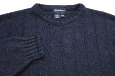 画像3: 00s USA製 EddieBauerエディーバウアー コットン×アクリルニット セーター チャコールグレー L (3)