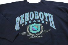 画像3: 90s USA製 REHOBOTH BEACH DELAWARE スウェット 黒 XL (3)