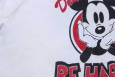 画像5: 80s USA製 Don't Worry, BE HAPPY! ミッキー マウス 半袖スウェット 白 XL (5)