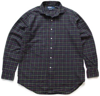 ポロラルフローレン　ポロシャツ　90s タータンチェック　XL 希少モデル 90s USA製 ポロ ラルフローレン タータンチェック コットン ポロシャツ