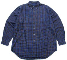 画像1: 00s ラルフローレン BLAKE タータンチェック ボタンダウン コットンシャツ L (1)