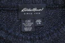 画像4: 00s USA製 EddieBauerエディーバウアー コットン×アクリルニット セーター チャコールグレー L (4)