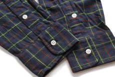 画像6: 00s ポロ ラルフローレン ESTATE SPORT タータンチェック ワイドカラー コットンシャツ L (6)