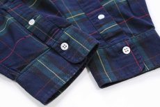 画像6: 90s ラルフローレン ロゴ刺繍 タータンチェック ポケット付き ボタンダウン プルオーバー オックスフォード コットンシャツ XL (6)